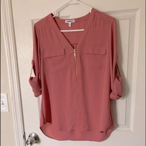Size Sm/Dusty Rose Pink Express Portofino blouse.